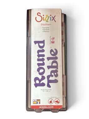 RARE Sizzix Sizzlits Alphabet Number Die-Cut Stamps Round Table Upper-Lowercase